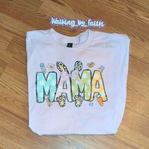 Pink 'MAMA' Graphic T-Shirt
